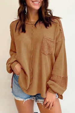 Bubble Sleeve Patch Long Sleeve